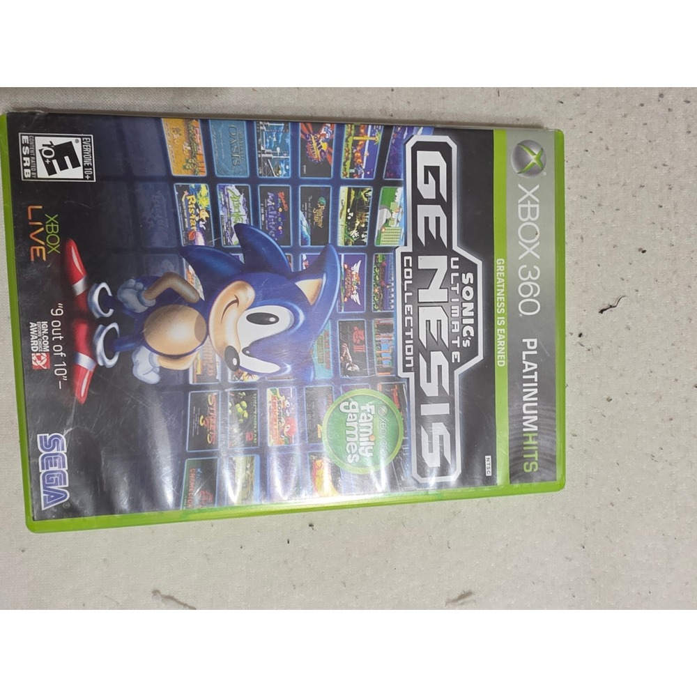 Sonics Ultimate Sega Genesis Collection Xbox 360 Platinum Hits Sega Video Game